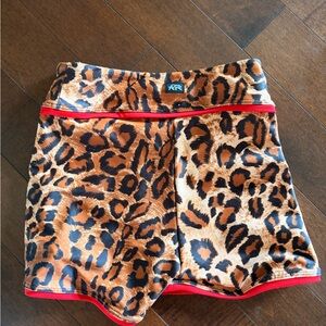 Tiger Friday Leopard horizon shorties- wild cherry